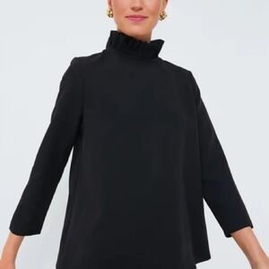Tuckernuck Pomander Place Faye Tie-Back Back Blouse In Black Size Medium